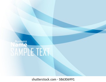 Blue abstract template for card or banner. Metal Background with waves and reflections. Business background. Illustration of abstract background with a metallic element