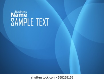 Blue abstract template for card or banner. Metal Background with waves and reflections. Business background. Illustration of abstract background with a metallic element