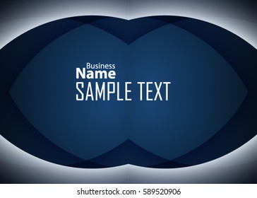 Blue abstract template for card or banner. Metal Background with waves and reflections. Business background. Illustration of abstract background with a metallic element