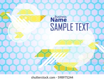 Blue abstract template for card or banner. Metal Background with waves and reflections. Business background, silver, illustration. Illustration of abstract background with a metallic element