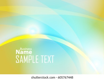Blue abstract template for card or banner. Metal Background with waves and reflections. Business background, silver, illustration. Illustration of abstract background with a metallic element