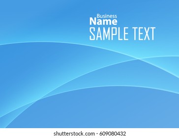Blue abstract template for card or banner. Metal Background with waves and reflections. Business background, silver, illustration. Illustration of abstract background with a metallic element