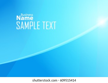 Blue abstract template for card or banner. Metal Background with waves and reflections. Business background, silver, illustration. Illustration of abstract background with a metallic element