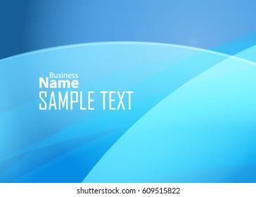 Blue abstract template for card or banner. Metal Background with waves and reflections. Business background, silver, illustration. Illustration of abstract background with a metallic element