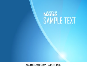 Blue abstract template for card or banner. Metal Background with waves and reflections. Business background, silver, illustration. Illustration of abstract background with a metallic element