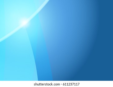 Blue abstract template for card or banner. Metal Background with waves and reflections. Business background, silver, illustration. Illustration of abstract background with a metallic element