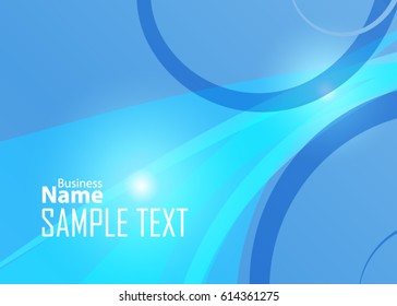 Blue abstract template for card or banner. Metal Background with waves and reflections. Business background, silver, illustration. Illustration of abstract background with a metallic element