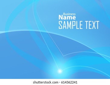 Blue abstract template for card or banner. Metal Background with waves and reflections. Business background, silver, illustration. Illustration of abstract background with a metallic element