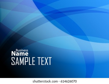 Blue abstract template for card or banner. Metal Background with waves and reflections. Business background, silver, illustration. Illustration of abstract background with a metallic element