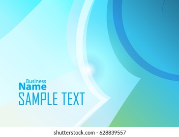 Blue abstract template for card or banner. Metal Background with waves and reflections. Business background, silver, illustration. Illustration of abstract background with a metallic element