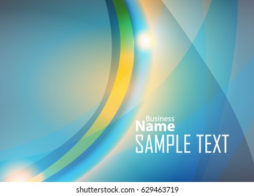 Blue abstract template for card or banner. Metal Background with waves and reflections. Business background, Illustration of abstract background with a metallic element