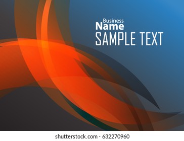 Blue abstract template for card or banner. Metal Background with waves and reflections. Business background, silver, illustration. Illustration of abstract background with a metallic element