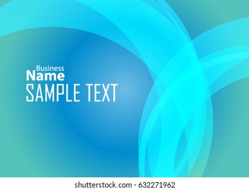 Blue abstract template for card or banner. Metal Background with waves and reflections. Business background, silver, illustration. Illustration of abstract background with a metallic element