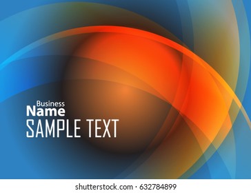 Blue abstract template for card or banner. Metal Background with waves and reflections. Business background, silver, illustration. Illustration of abstract background with a metallic element