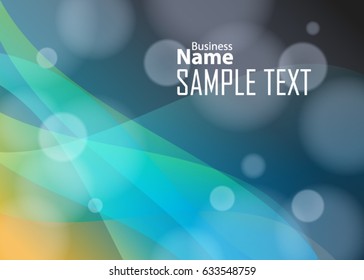 Blue abstract template for card or banner. Metal Background with waves and reflections. Business background, silver, illustration. Illustration of abstract background with a metallic element