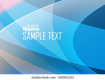 Blue abstract template for card or banner. Metal Background with waves and reflections. Business background, silver, illustration. Illustration of abstract background with a metallic element