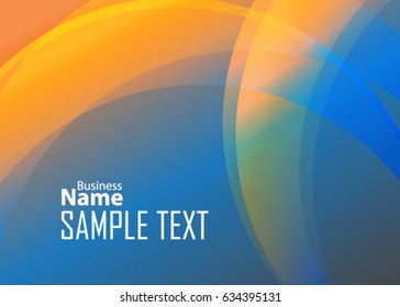 Blue abstract template for card or banner. Metal Background with waves and reflections. Business background, silver, illustration. Illustration of abstract background with a metallic element