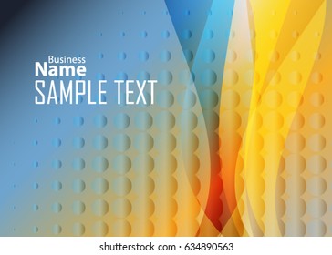Blue abstract template for card or banner. Metal Background with waves and reflections. Business background, silver, illustration. Illustration of abstract background with a metallic element