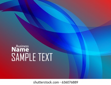 Blue abstract template for card or banner. Metal Background with waves and reflections. Business background, silver, illustration. Illustration of abstract background with a metallic element