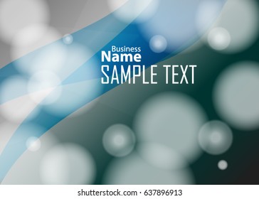 Blue abstract template for card or banner. Metal Background with waves and reflections. Business background, silver, illustration. Illustration of abstract background with a metallic element