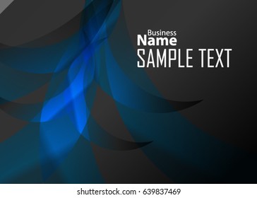 Blue abstract template for card or banner. Abstract background