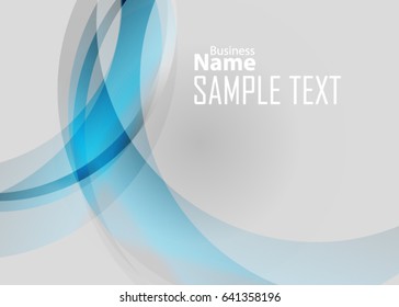 Blue abstract template for card or banner. Metal Background with waves and reflections. Business background, silver, illustration. Illustration of abstract background with a metallic element