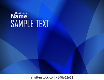 Blue abstract template for card or banner. Metal Background with waves and reflections. Business background, silver, illustration. Illustration of abstract background with a metallic element
