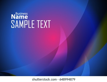 Blue abstract template for card or banner. Metal Background with waves and reflections. Business background, silver, illustration. Illustration of abstract background with a metallic element