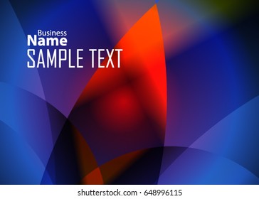 Blue abstract template for card or banner. Metal Background with waves and reflections. Business background, silver, illustration. Illustration of abstract background with a metallic element