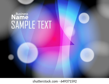 Blue abstract template for card or banner. Metal Background with waves and reflections. Business background, silver, illustration. Illustration of abstract background with a metallic element