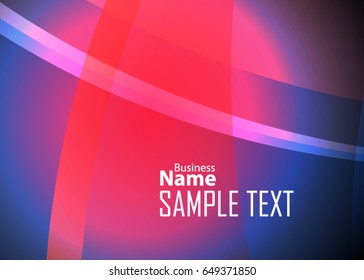 Blue abstract template for card or banner. Metal Background with waves and reflections. Business background, silver, illustration. Illustration of abstract background with a metallic element