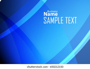 Blue abstract template for card or banner. Metal Background with waves and reflections. Business background, silver, illustration. Illustration of abstract background with a metallic element