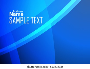 Blue abstract template for card or banner. Metal Background with waves and reflections. Business background, silver, illustration. Illustration of abstract background with a metallic element