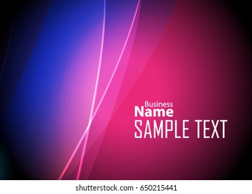 Blue abstract template for card or banner. Metal Background with waves and reflections. Business background, silver, illustration. Illustration of abstract background with a metallic element