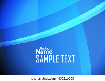 Blue abstract template for card or banner. Metal Background with waves and reflections. Business background, silver, illustration. Illustration of abstract background with a metallic element