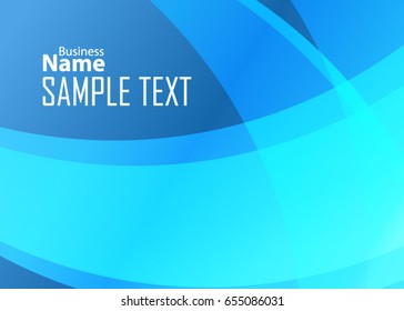 Blue abstract template for card or banner. Metal Background with waves and reflections. Business background, silver, illustration. Illustration of abstract background with a metallic element