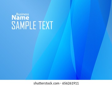 Blue abstract template for card or banner. Metal Background with waves and reflections. Business background, silver, illustration. Illustration of abstract background with a metallic element
