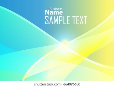Blue abstract template for card or banner. Metal Background with waves and reflections. Business background, silver, illustration. Illustration of abstract background with a metallic element