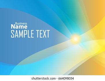 Blue abstract template for card or banner. Metal Background with waves and reflections. Business background, silver, illustration. Illustration of abstract background with a metallic element