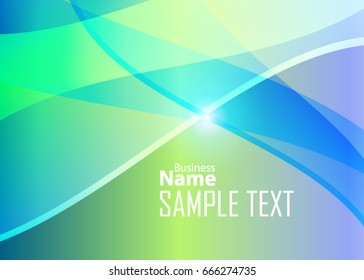 Blue abstract template for card or banner. Metal Background with waves and reflections. Business background, silver, illustration. Illustration of abstract background with a metallic element