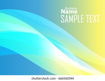 Blue abstract template for card or banner. Metal Background with waves and reflections. Business background, silver, illustration. Illustration of abstract background with a metallic element