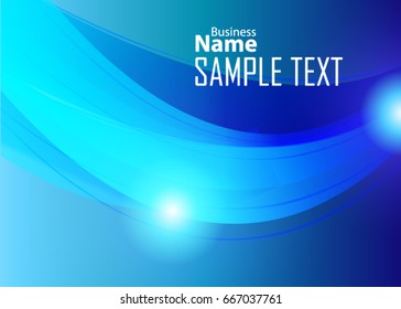 Blue abstract template for card or banner. Metal Background with waves and reflections. Business background, silver, illustration. Illustration of abstract background with a metallic element
