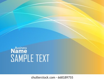 Blue abstract template for card or banner. Metal Background with waves and reflections. Business background, silver, illustration. Illustration of abstract background with a metallic element