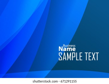 Blue abstract template for card or banner. Metal Background with waves and reflections. Business background, silver, illustration. Illustration of abstract background with a metallic element