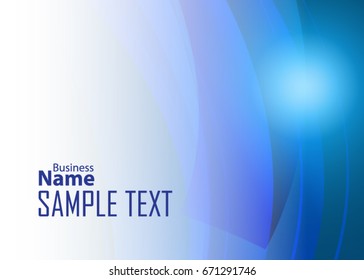 Blue abstract template for card or banner. Metal Background with waves and reflections. Business background, silver, illustration. Illustration of abstract background with a metallic element