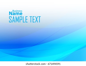 Blue abstract template for card or banner. Metal Background with waves and reflections. Business background, silver, illustration. Illustration of abstract background with a metallic element
