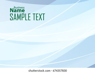 Blue abstract template for card or banner. Metal Background with waves and reflections. Business background, silver, illustration. Illustration of abstract background with a metallic element