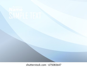 Blue abstract template for card or banner. Metal Background with waves and reflections. Business background, silver, illustration. Illustration of abstract background with a metallic element