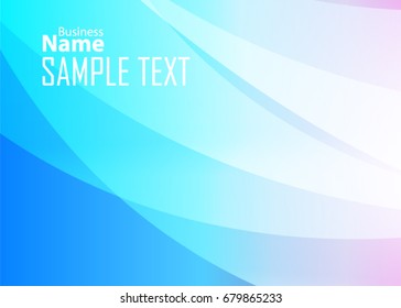 Blue abstract template for card or banner. Abstract background