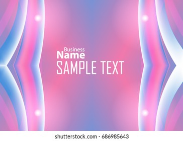 Blue abstract template for card or banner. Metal Background with waves and reflections. Business background, silver, illustration. Illustration of abstract background with a metallic element